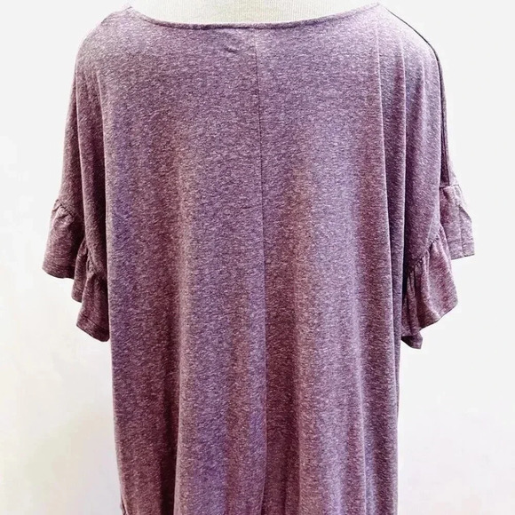 NWT SONOMA Women Short Sleeve Pull Over Elastic Waist Purple Shirt Top Size 4X - Picture 8 of 11